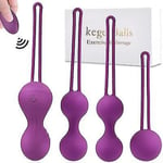 3 Kegel Balls Device Training Kit för att stärka toning bäckenmuskler purple 4pcs set