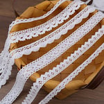 IDONGCAI White Lace Trims for Sewing-Cotton Lace Ribbon by The roll-Craft Lace for Junk Journals Dream Catcher Supplies 30 Yards(5 Yards Each)