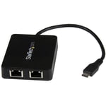 0065030862813 StarTech.com USB-C to Dual Gigabit Ethernet Adapter with USB (Type