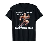 Merry Fitness Happy New Rear Workout Christmas Cookie T-Shirt