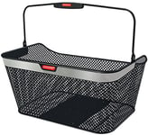 KLICKfix Unisex – Adult Bicycle Bag City Basket Reflect GTA Rear Bicycle Basket, Black, 40 x 20 x 30 cm