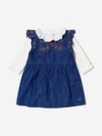 Chloé Baby Girls Dress Gift Set ( 3 Piece) - Blue - Size 0-1M