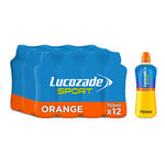 Lucozade Sport Isotonic Drink Orange Flavour with Sugars and Sweetener - 750ml |Pack of 12