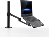 Single Arm Laptop Mount, Desk Mount Stand for 12-17 Inch Laptop, Height Adjustab