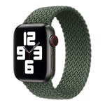 Bracelet Pour Apple Watch 42mm/44mm/45mm/49mm Series Ultra 8 Se 7 6 5 4 3 2 1 - Boucle Unique Tressé Vert Nuit - Taille S - E.F.Connection