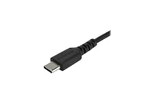 StarTech.com 2m USB C Charging Cable, Durable Fast Charge & Sync USB 2.0 Type C to USB C Laptop Charger Cord, TPE Jacket Aramid Fiber M/M 60W Black, Samsung S10, S20 iPad Pro MS Surface - Heavy Duty and Rugged - USB Type-C kabel - 24 pin USB-C til 24 pin