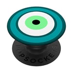 Vert Mauvais œil Grec Symbole Porte-bonheur Cadeau PopSockets PopGrip - Support et Grip pour Smartphone/Tablette avec un Top Interchangeable