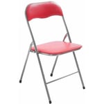Chaise pliante de l'intérieur ou d'acier extérieur avec siège et dos dans ppcp rembourré Closy Crimson - Crimson