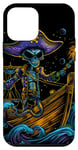 Coque pour iPhone 12 mini Aventure de pirate extraterrestre, capitaine des pirates de