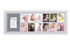 Adora NP 067 – Cadre photo avec inscription en anglais pour un souvenir à personnaliser à partir d'un plâtre similaire à la pâte à modeler pour la main et/ou les empreintes de pieds pour votre bébé. Parfait pour le baptême comme cadeau de baptême