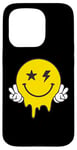 Coque pour iPhone 15 Pro Sourire jaune fondant drôle souriant visage dégoulinant mignon