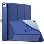 MoKo Coque pour iPad Air 13 Pouces M2 2024, Coque iPad Air 13 avec Coque arrière en TPU givré translucide Doux, Coque de Protection Slim Smart Folio iPad Air 13", iPad Air 13 Pouces, Marine Bleu