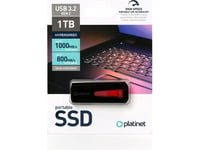 Platinet Ssd-Enhet Platinet Pmfssd1000 Bärbar Disk, Pendrive 1Tb Usb 3.2