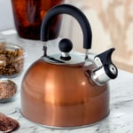 2.5L Whistling Stovetop Kettle Copper Stainless Steel Gas Electric Induction Hob