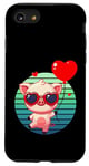 Coque pour iPhone SE (2020) / 7 / 8 Saint Valentin Porcinet Cœur Amoureux Amour Ballon Mignon