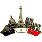 Retro Paris metall kylskåpsmagneter, 3d Retro Paris klistermärken för kylskåp, simulering Retro Paris tecknade magneter Heminredning Souvenirer