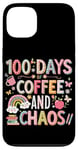 iPhone 13 100 Days Of Coffee & Chaos - 100th Day School Teacher Case