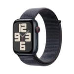 Apple Watch SE (2nd Gen) GPS + Cellular 44mm Smartwatch with Midnight Aluminium Case with Ink Sport Loop - One Size. Fitness and Sleep Trackers, Crash Detection, Heart Rate Monitor, Carbon Neutral