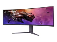 LG UltraGear 45GR75DC-B - Écran LED - jeux - incurvé - 45" (44.5" visualisable) - 5120 x 1440 Dual Quad HD @ 200 Hz - VA - 400 cd/m² - 3000:1 - DisplayHDR 600 - 1 ms - 2xHDMI, DisplayPort, USB-C