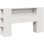 Tête de lit avec rangement blanc 160 cm bois massif de pin Vidaxl White