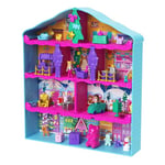 Polly Pocket Calendrier de l’Avent Coffret maison en pain d’épices avec 24 surprises, meubles de maison de poupée, voiture et accessoires de Noël, HWP33