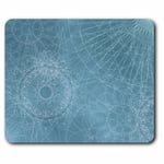 Computer Mouse Mat - Blue Geometric Drawing Circles Office Gift #15937