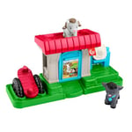 Fisher-Price Coffret pour Tout-Petits La Chèvrerie des Little People avec 2 Figurines et Un Accessoire, à partir de 1 an, HWR85