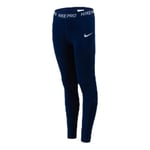 Nike Kids Pro Tights - Blue Void/Blue Void/Blue Void/White, M