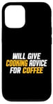 Coque pour iPhone 12/12 Pro Amusant, Chef Cook donnera des conseils de cuisine pour le café