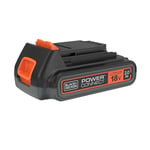 BLACK+DECKER Batterie 18 V Li-Ion 2,0 Ah pour les Travaux de Bricolage - Compatible avec les Outils 18 V Bricolage et Jardin BLACK+DECKER - Pratique, Compacte et Polyvalente BL2018-XJ