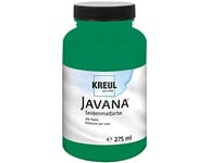 Kreul 8112-275-Javana Soie 275 ml, Vert foncé, Peinture Brillante et hautement pigmentée à Base d'eau, au caractère Fluide, pénètre profondément dans Les Fibres, Dark Green