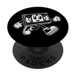 Cassette VHS drôle pour hommes, femmes, enfants, motif rétro PopSockets PopGrip Adhésif