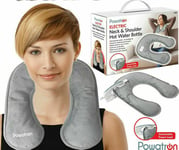 Electric Rechargeable Hot Water Bottle Bed Neck Warmer Massaging Heat Pad Grey