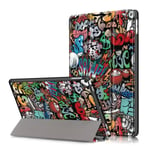 iPad 10.2 2019/2020/2021 Fodral Tri-Fold Grafitti