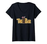 Womens Tiki Bar Culture Classic Retro V-Neck T-Shirt