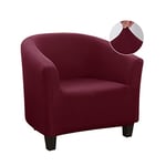 Jaotto Housse de Fauteuil Cabriolet 1 Place, Housse de Fauteuil Crapaud Extensible Chesterfield, Housse Fauteuil Salon Club il Lavable, Couverture de Fauteuil Facile à Installer et à Laver,Bordeaux