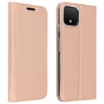 Skal - AVIZAR - Google Pixel 4 XL - Eco-läder - Videostöd - Korthållare Rosa