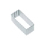 KitchenCraft KC3433 Rectangle Cookie Cutter, Fluted, Stainless Steel, 7.5 x 4 x 2.5 cm, Silver