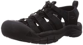 KEEN Men's Newport H2 Sandal, Triple Black, 14 UK