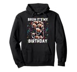 Bruh It's My 3rd Birthday 3 Year Old Football Player Pullover Hoodie