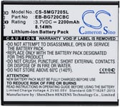 Kompatibelt med Samsung SM-G7202D, 3.7V, 2200 mAh