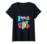 Womens I love The 90s Vintage Halloween Costume Style 90s Themed V-Neck T-Shirt