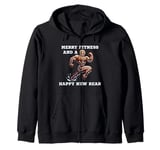 Merry Fitness Happy New Rear Workout Christmas Cookie Zip Hoodie