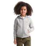 GANT Unisex Kinder Shield Zip Hoodie Cardigan Sweater, Light Grey Melange, 122 cm-128 cm