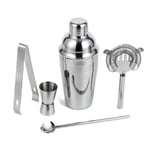 5-delad Cocktailset, Barset, Cocktailshaker 350/550/750ml Tillgänglig - Rostfritt Stål Silver 350ML Set