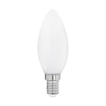 EGLO Ampoule LED E14 forme bougie, lampe Milky en verre opaque, 4 watts (correspond à 40 watts), 470 lumens, blanc chaud, 2700 Kelvin, C35, Ø 3,5 cm