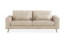 Copenhagen 3-seter Sofa Fløyel - Beige Velour sofa & fløyel