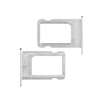 Nano Sim Card Tray Holder Replacement for iPhone 5 / 5S - White / Silver