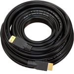 Câble HDMI 15M v1.4 Câble long HAUTE VITESSE avec Ethernet ARC 3D|Full HD 1080P Compatible with PS4 Xbox One Sky HD TV Moniteur PC portable CCTV|Noir Plaqué Or