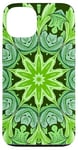 iPhone 13 Ailanthus Leaves Pattern Design Cut Out Lime And Tea Case